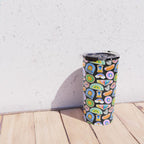 Retro cartoon label sticker pattern Travel Mug Gallery Image 4