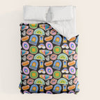 Retro cartoon label sticker pattern Comforter Gallery Image 6