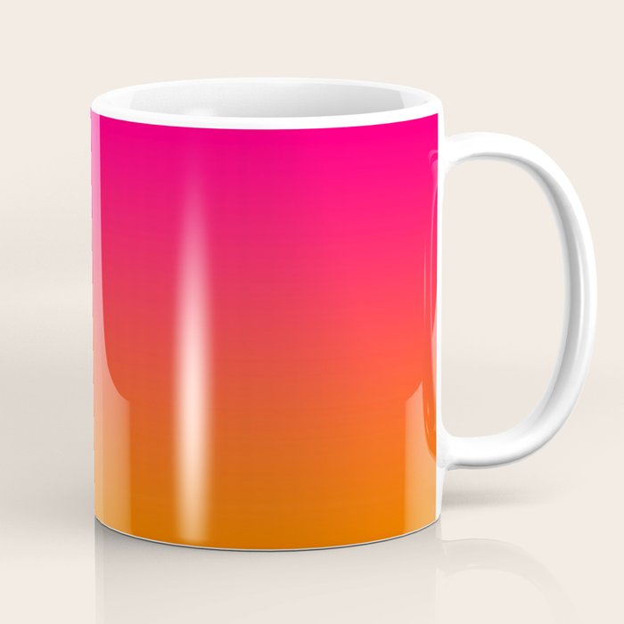 Bright Pink and Orange Ombre Coffee Mug Gallery Image 1