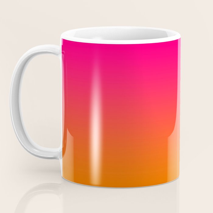 Bright Pink and Orange Ombre Coffee Mug Gallery Image 3