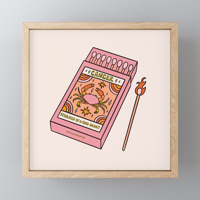Cancer Zodiac Matchbox Mini Art Print Gallery Image 1