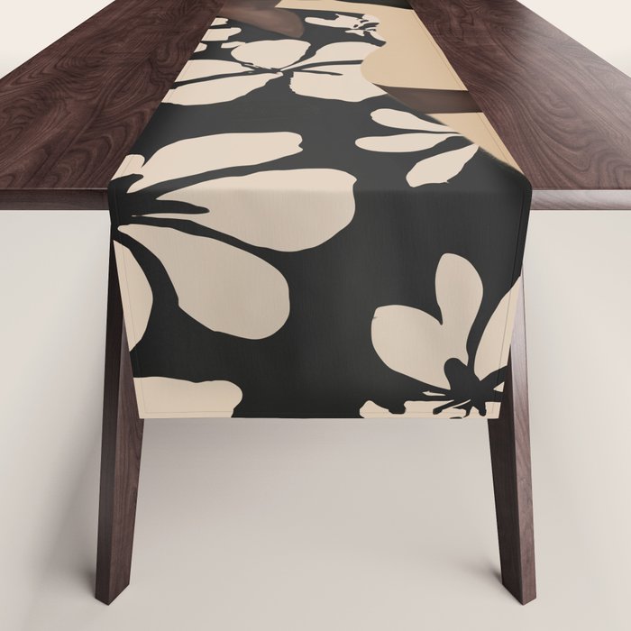 Woman in Bold Print with Black Horse Table Runner Gallery Image 1