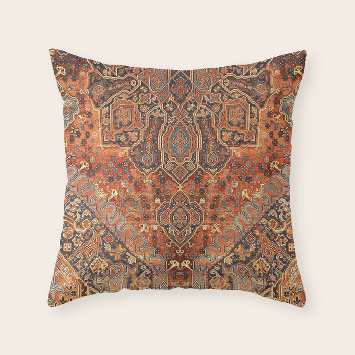 N198 - Vintage Heritage Traditional Golden Berber Moroccan Style Throw Pillow Gallery Image 6