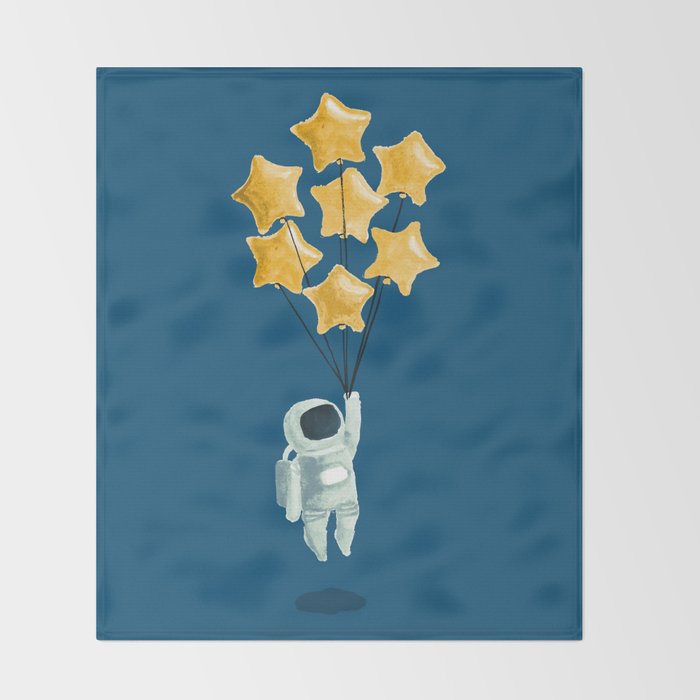 Astronaut's dream Throw Blanket Gallery Image 2