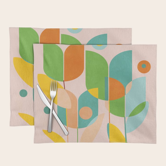 floral shapes IV Placemat Gallery Image 1