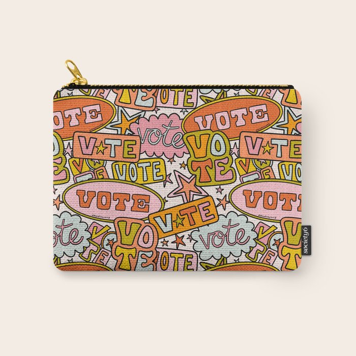 Vote Print in Rainbow Carry All Pouch Gallery Image 1