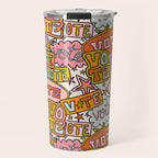 Vote Print in Rainbow Travel Mug Gallery Image 1