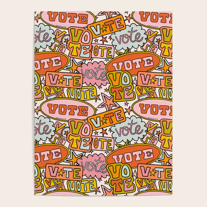 Vote Print in Rainbow Poster Gallery Image 4