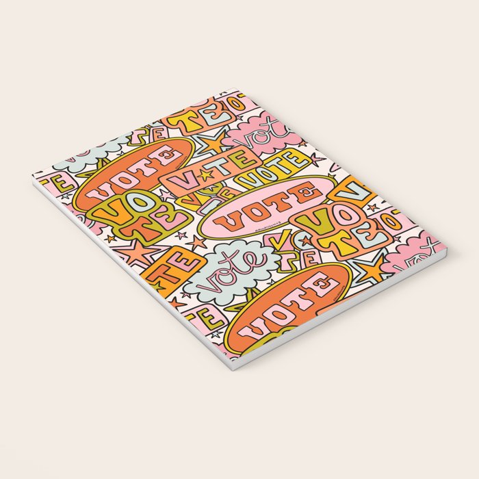 Vote Print in Rainbow Notebook Gallery Image 3