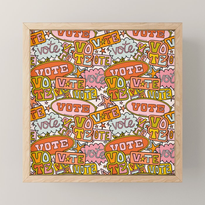 Vote Print in Rainbow Mini Art Print Gallery Image 1