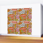 Vote Print in Rainbow Wall Mural Gallery Image 2