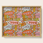 Vote Print in Rainbow Serving Tray Gallery Image 1