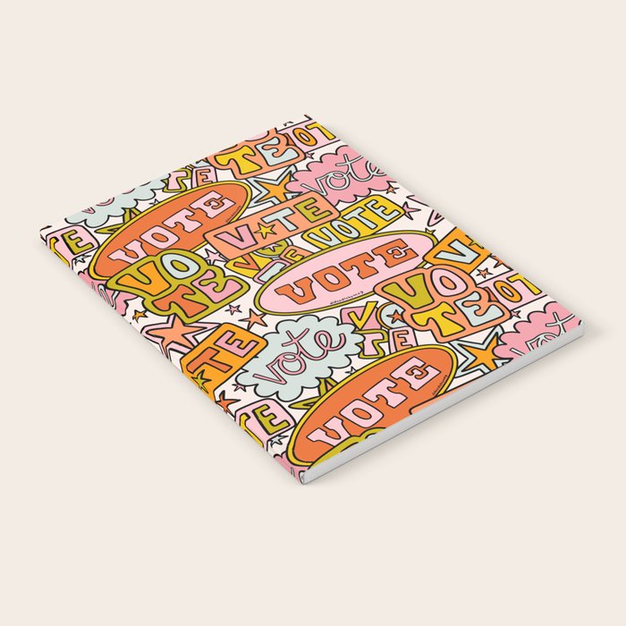 Vote Print in Rainbow Notebook Gallery Image 1