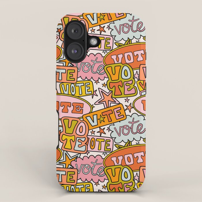 Vote Print in Rainbow iPhone Case Gallery Image 1