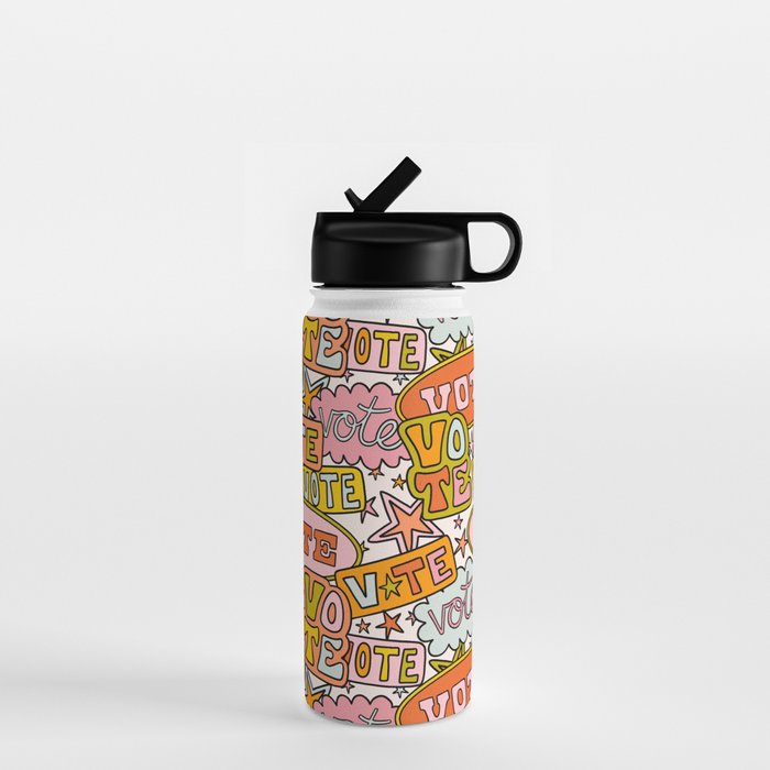 Vote Print in Rainbow Water Bottle Gallery Image 1