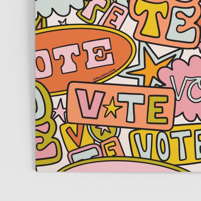 Vote Print in Rainbow Poster Gallery Image 3
