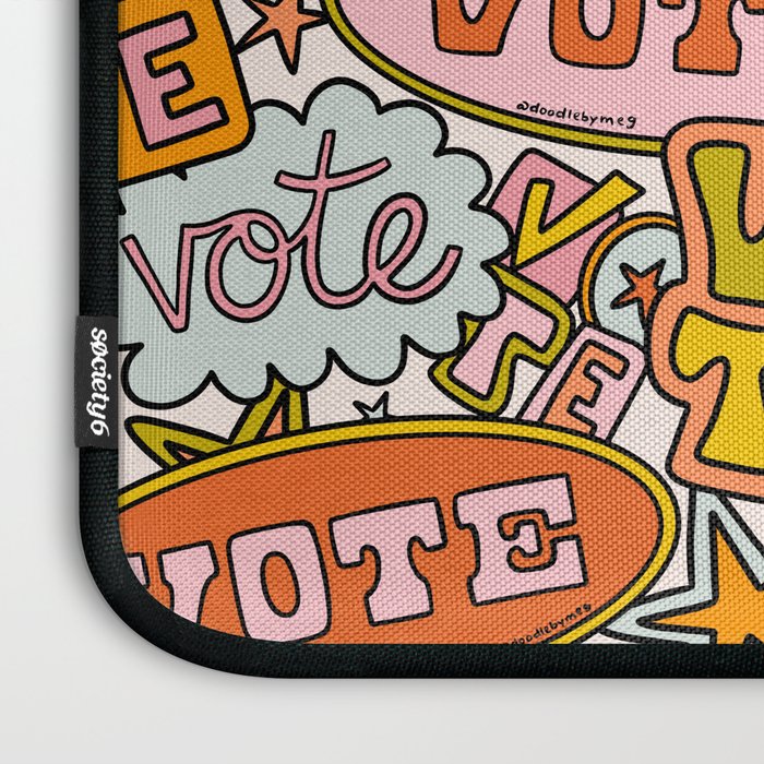 Vote Print in Rainbow Laptop Sleeve Gallery Image 3