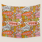 Vote Print in Rainbow Wall Tapestry Gallery Image 4