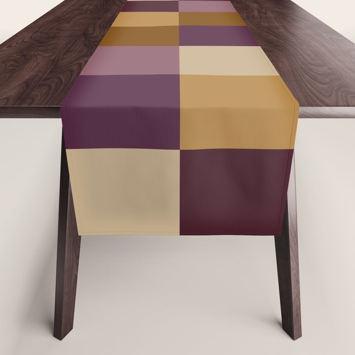 Bold Autumn Checks Pattern - Large XII Table Runner Gallery Image 1