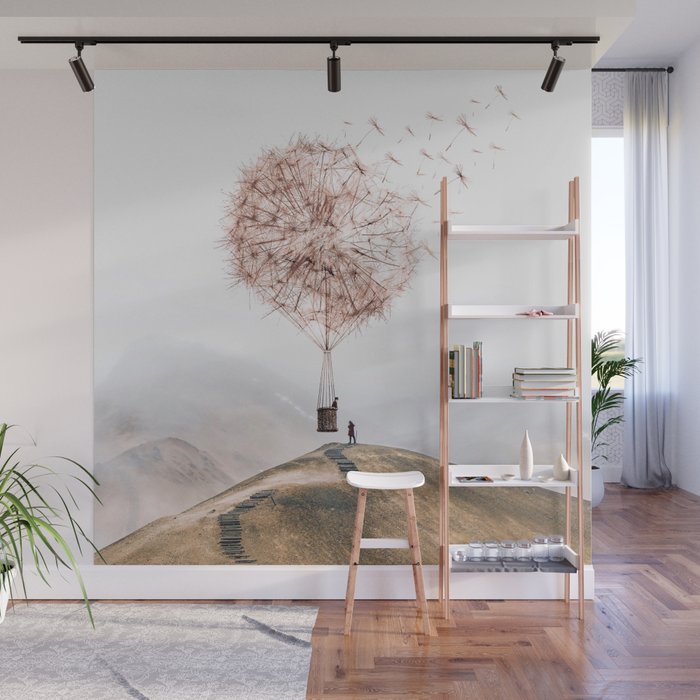 Flying Dandelion Wall Mural Gallery Image 1