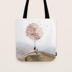 Flying Dandelion Tote Bag Gallery Image 1