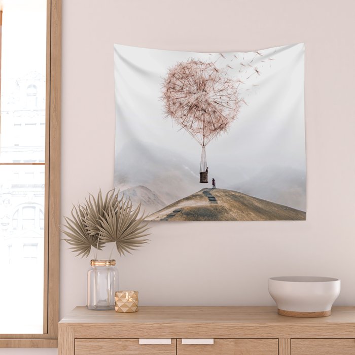 Flying Dandelion Wall Tapestry Gallery Image 2