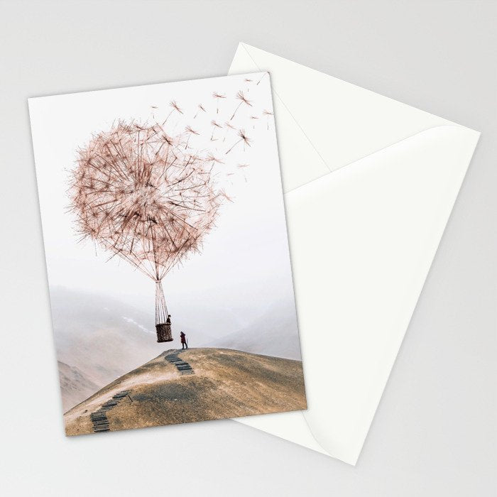 Flying Dandelion Stationery Card Gallery Image 2