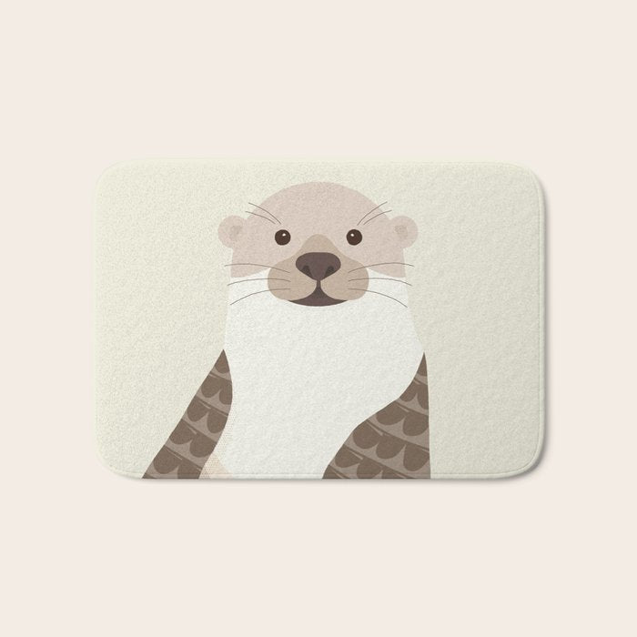 Whimsical Otter Bath Mat Gallery Image 1