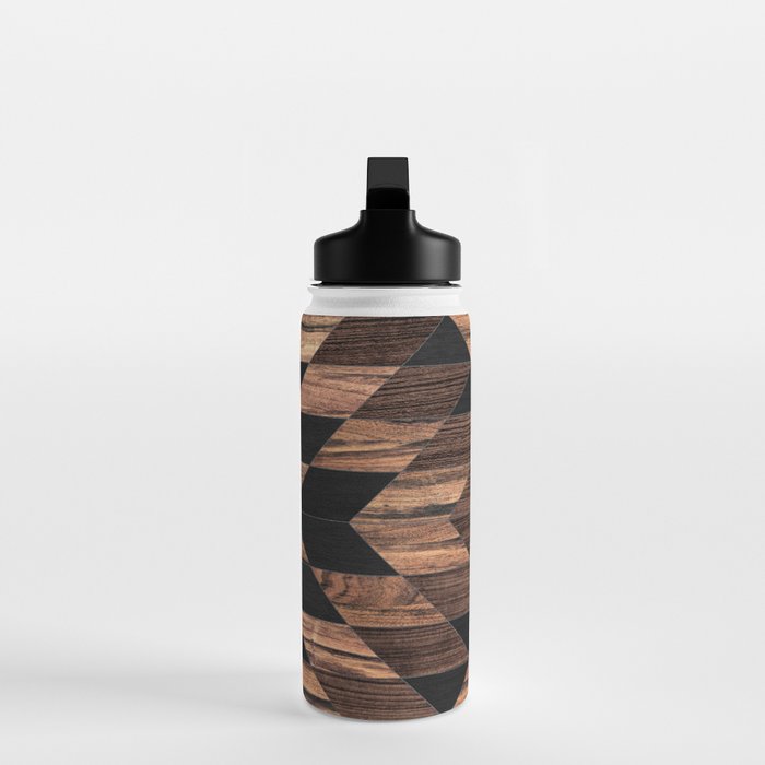 Urban Tribal Pattern No.11 - Aztec - Wood Water Bottle Gallery Image 3