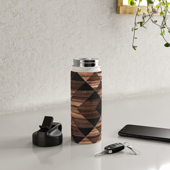 Urban Tribal Pattern No.11 - Aztec - Wood Water Bottle Gallery Image 5