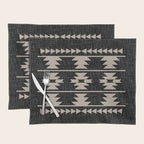 Southwestern Pattern 129 Black and Linen Placemat Gallery Image 1