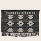 Southwestern Pattern 129 Black and Linen Wall Hanging Gallery Image 1