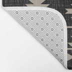 Southwestern Pattern 129 Black and Linen Bath Mat Gallery Image 2