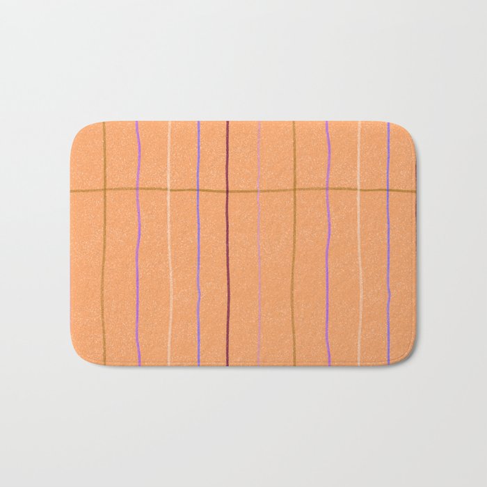 Textured Picnic Pattern in Calm Peach Bath Mat Gallery Image 1