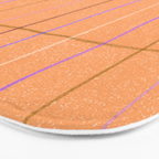 Textured Picnic Pattern in Calm Peach Bath Mat Gallery Image 3