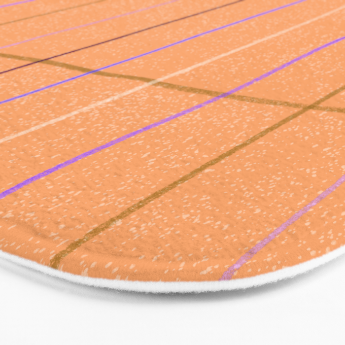 Textured Picnic Pattern in Calm Peach Bath Mat Gallery Image 3