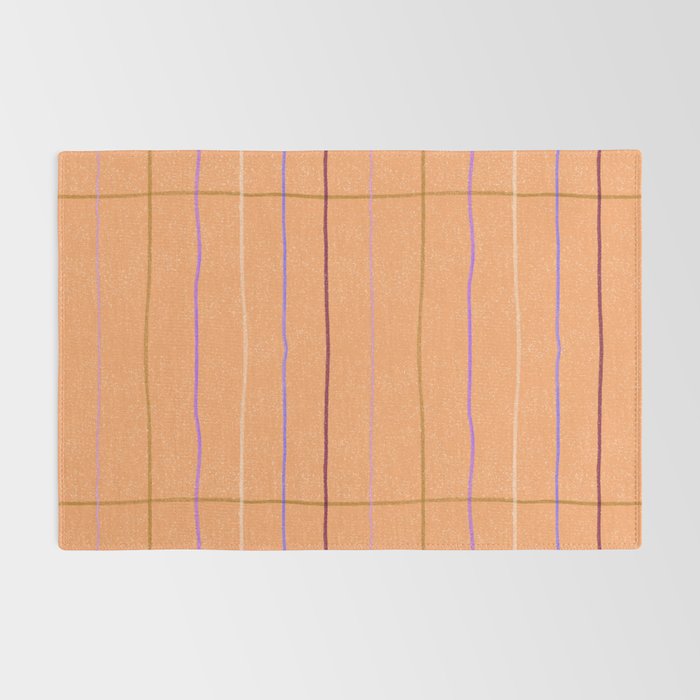 Textured Picnic Pattern in Calm Peach Rug Gallery Image 2