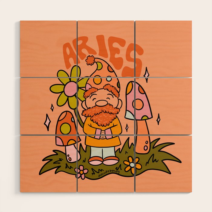 Aries Gnome Wood Wall Art Gallery Image 1