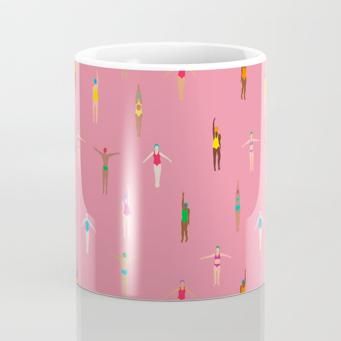 Swimmers in a Sea of Pink Coffee Mug Gallery Image 4