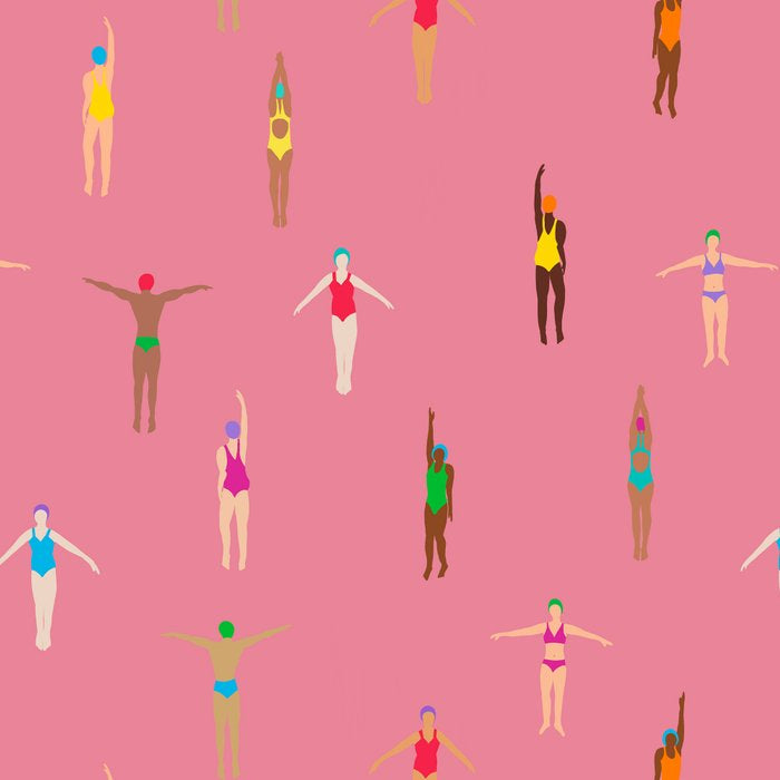 Swimmers in a Sea of Pink Coffee Mug Gallery Image 2