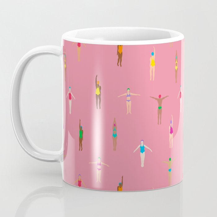 Swimmers in a Sea of Pink Coffee Mug Gallery Image 3