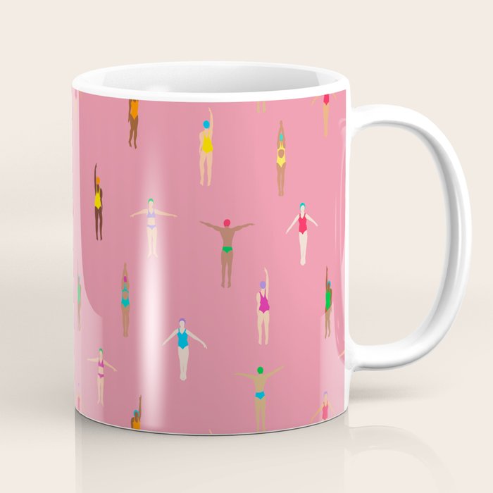 Swimmers in a Sea of Pink Coffee Mug Gallery Image 1
