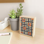 Black and red check and flowers Mini Art Print Gallery Image 2