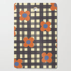 Black and red check and flowers Cutting Board Gallery Image 1