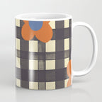 Black and red check and flowers Coffee Mug Gallery Image 1