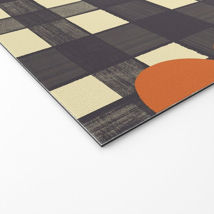 Black and red check and flowers Welcome Mat Gallery Image 2