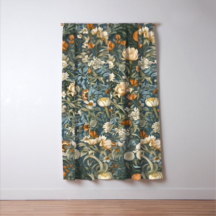 Countryside Blooms Renaissance Cottage Floral Window Curtain Gallery Image 3
