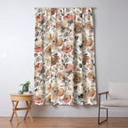 Harvest 2025 Artistic Poppies Autumn Blush Warm Watercolor Floral Rustic Window Curtain Gallery Image 5