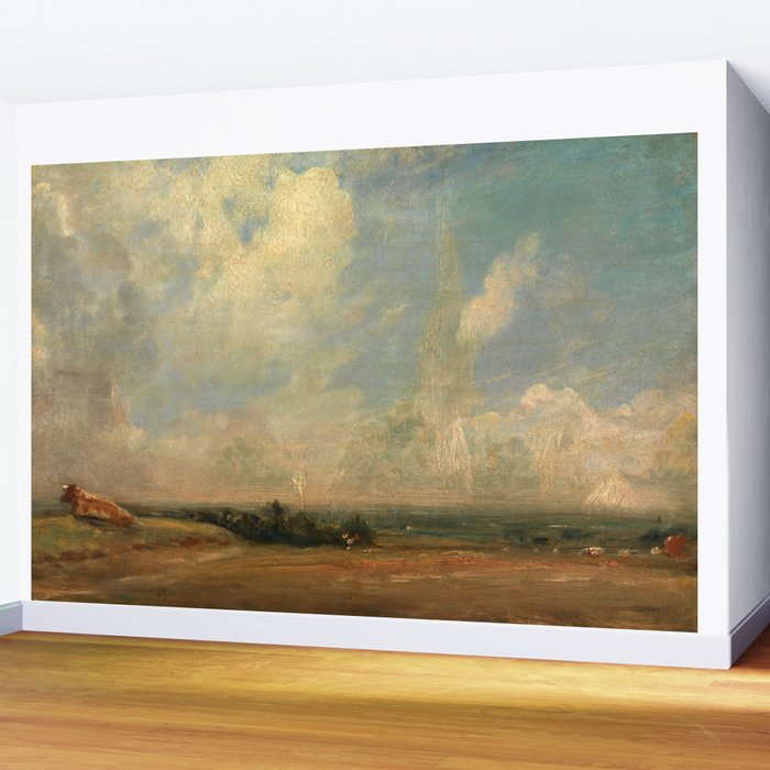 John Constable "A View from Hampstead Heath" Wall Mural Gallery Image 2