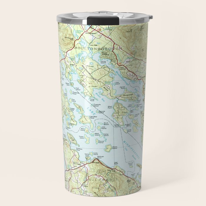 Lake Winnipesaukee Map (1986) Travel Mug Gallery Image 1